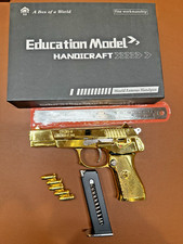 1:2 QSZ92 Pistol Gun Toy 92 full metal Collector Alloy Army Gold Rare 9m Norinco