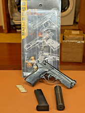 Mini Model Gun Beretta 90TWO Black Shell Eject 2 Tone 90 TWO Silencer Detailed