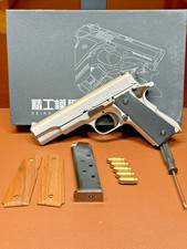 SEIKO Colt 1911 Shell Eject COLLECTORS Toy Gun 1:2 Model All Metal Rare Magazine